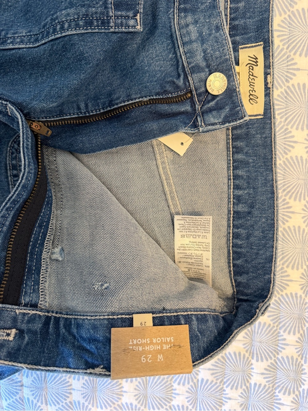 Brand New Madewell W29 High-Rise Sailor Denim Short - Picture 5 of 6